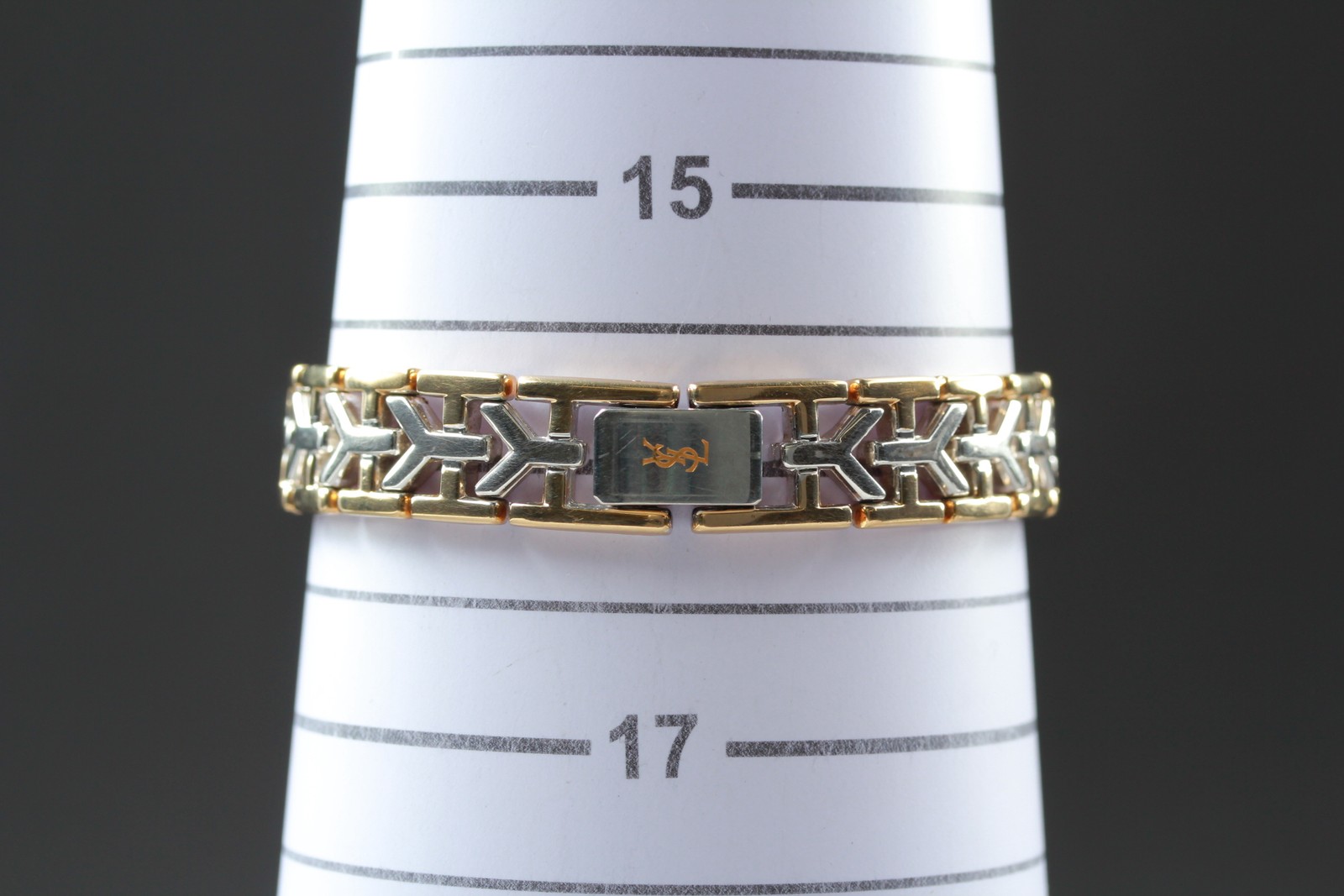 Near MINT* Yves Saint Laurent 2200-241762 Octagon Two-Tone Qz Ladies Watch JAPAN thumbnail 9