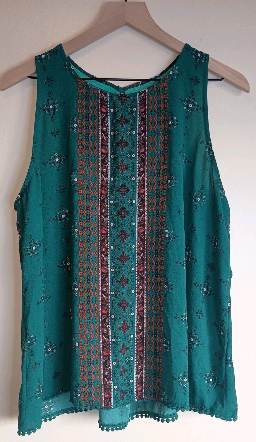 Xhilaration Boho Sleeveless Printed Top – Size XXL Versatile Layering Chic 