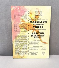 Ohio High School Football Program 1963 Massillon Tigers vs Canton McKinley 