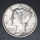 1927 Mercury Silver Dime XF+ - 90% Silver - BEAUTIFUL COIN