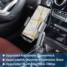 Car Cup Holder Phone Mount Universal Auto Cell Phone Stand with Drink Expand