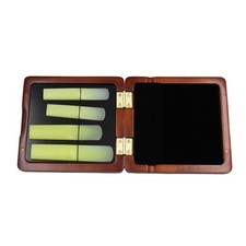 4pcs reed capacity amber Color Handmade Wooden Saxophone  Clarinet Reed Box
