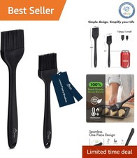 Heat Resistant Silicone Basting Brush Set - Dishwasher Safe BPA Free