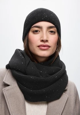 Street One | Loop Schal mit Pailletten | Farbe: Black 30001, 572842