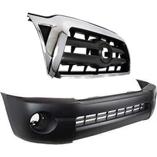 Front Bumper Cover Kit Grille For 2005-2008 Toyota Tacoma Base Model 2.7L