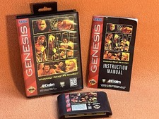 WWF Raw Sega Genesis Original Authentic Wrestling Game Complete CIB Classic!