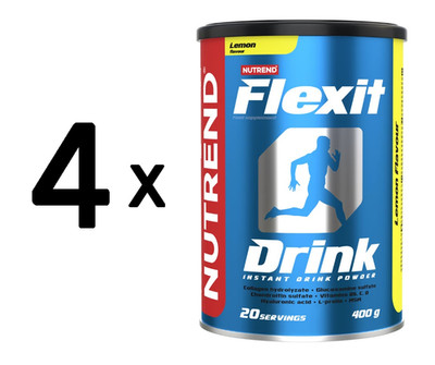 4 x Nutrend Flexit Drink, Lemon - 400g (43,72 EUR/kg)