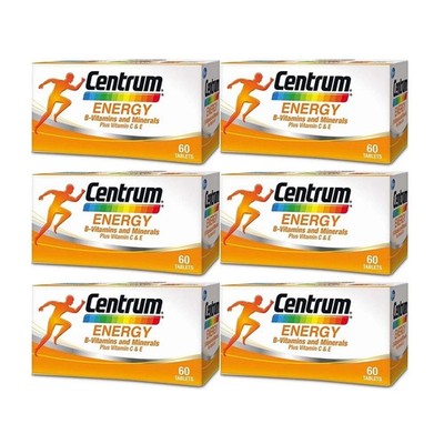 6 Boxes Centrum Energy B-Vitamins Vitamin C E Lutein & Lycopene Free Shipping