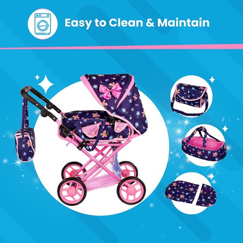 Baby Doll Stroller | Pram for Girls | Umbrella Stroller for Kids - Lightweigh... - Picture 6 of 8