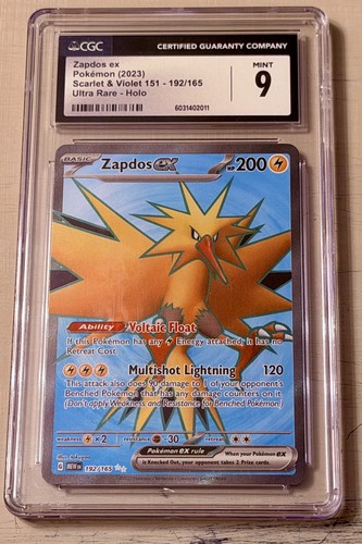 Zapdos ex graded CGC 9 for sale on eBay