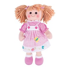 Bigjigs Toys Ava Stoffpuppe (mittel - 34 cm groß) Plüschtiere, weiche Babypuppen