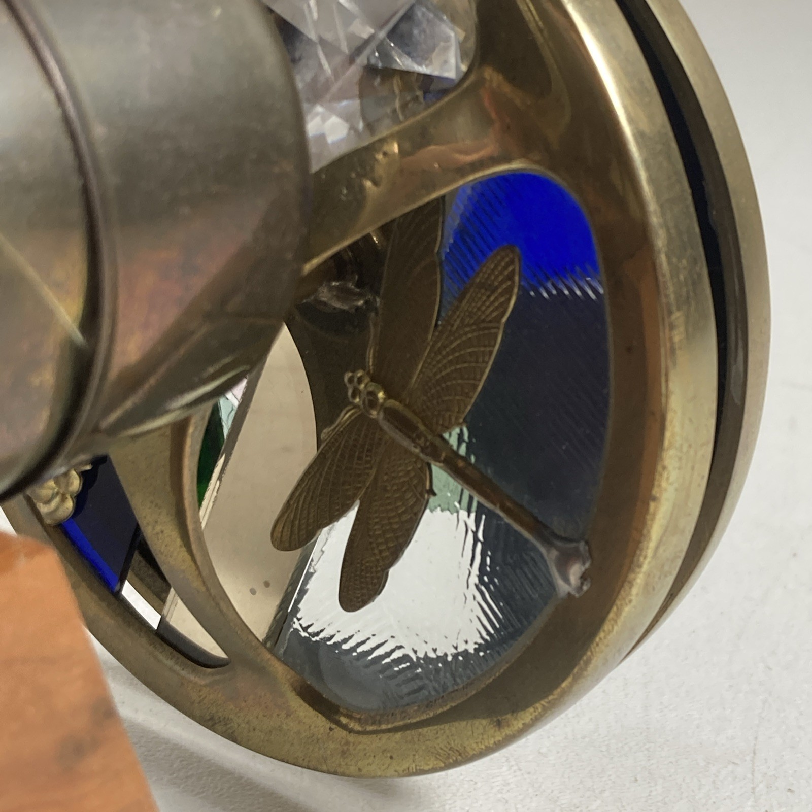 Vintage  Brass Double Wheel 15" Kaleidoscope Wood Base Corki Weeks Tested Video!