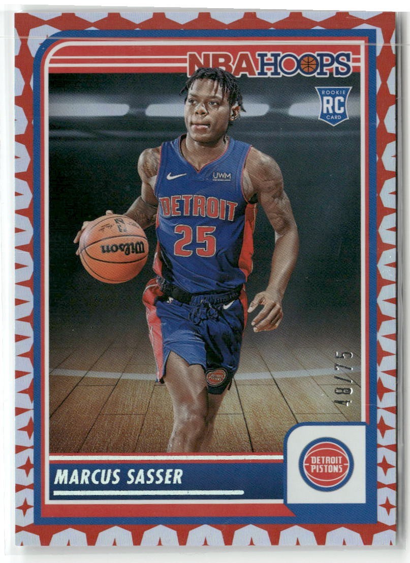 2023 PANINI NBA HOOPS MARCUS SASSER GRAVITY HOLO /75 RC ROOKIE #260