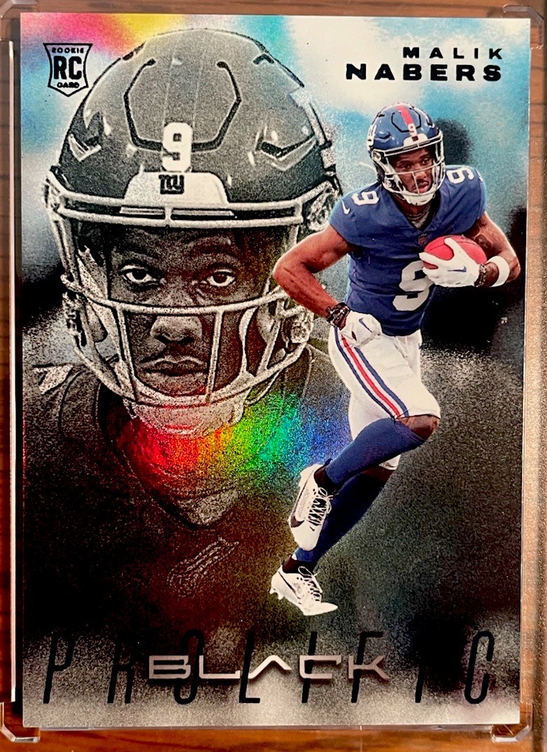 2024 Panini Black Malik Nabers Prolific Case Hit Rookie Giants