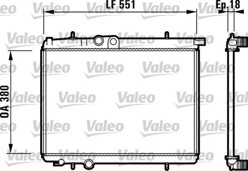 RADIATOR ENGINE COOLING 732886 FOR PEUGEOT 206/Van/Hatchback/+/SW/CC 206+ 307 - Picture 2 of 6