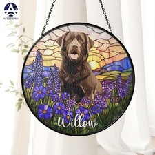 Custom Dog Suncatcher Stained Glass, Custom Pet Photo Suncatcher, Custom Pet