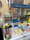 Vintage Marx Tin 1950s 2 Story Dollhouse Disney Room 25" Accessories Furniture ￼ — photo 2