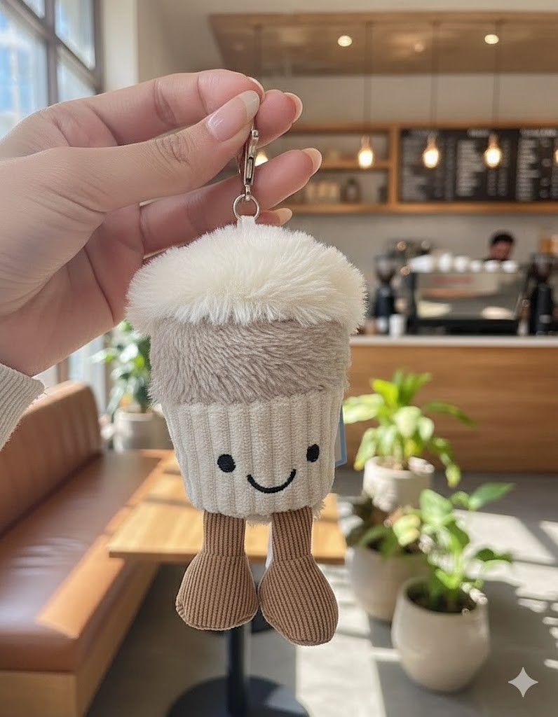 Jellycat Amuseables Coffee To Go Plush Keychain Bag Charm NWT | eBay