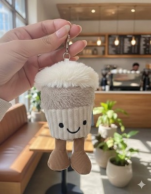 Jellycat Amuseables Coffee To Go Plush Keychain Bag Charm NWT | eBay