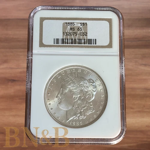1885 Morgan Dollar NGC MS65 90% Silver US Coin