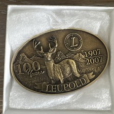 Leupold 100 Years Anniversary Belt Buckle 1907 2007 New Fast Shipping