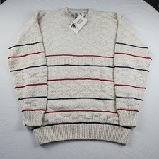 Penn's Landing Vintage 90s Geometric 3D Knit Sweater Mens Large NWT Made In USA