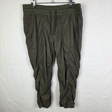 The North Face Womens L Aphrodite Olive Green Cropped Pants Lightweight Gorpcore