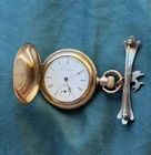 Antique 1895 Elgin Pocket Watch with Engraved Keystone Watch Case, Gold?