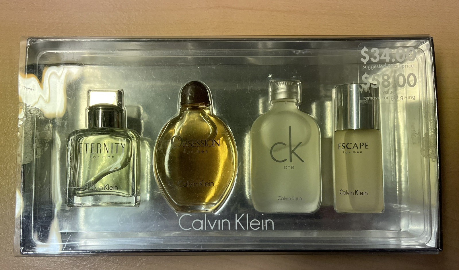 Eternity, Obsession,ck,escape, 4 Pack   0.5  Fl Oz