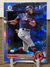 2022 Bowman Draft Chrome Sapphire GEORGE VALERA Guardians 1st PROSPECT #BCP-22