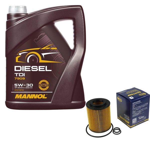 SCT Inspektionspaket 5L Mannol TDI 5W-30 FüR Opel Astra J Caravan 1.7 Cdti-image