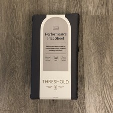 Threshold FULL 400 Thread Count Performance Flat Sheet Gray