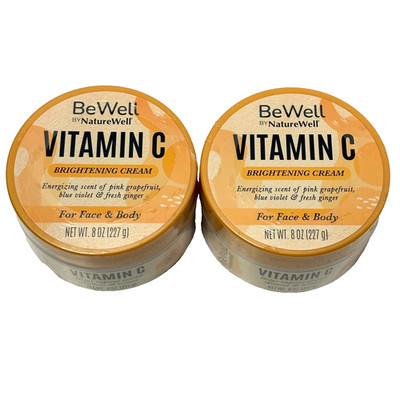 2 Be Well By Nature Well Vitamin C Brightening Cream Pink Grapefruit Face Body