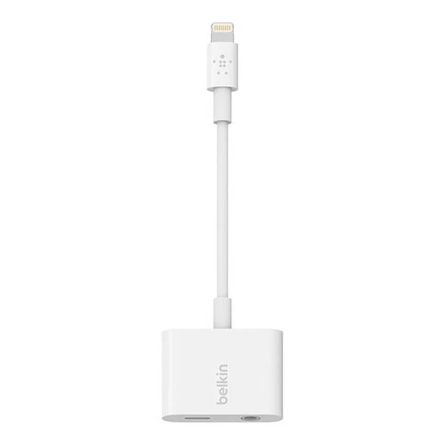 Belkin RockStar 3.5mm to Lightning Charge Adapter, White