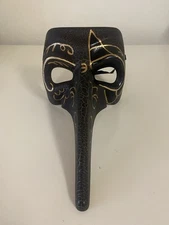 Venetian Raven Mask Spirit Halloween Unisex long nose black plague masquerade