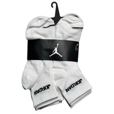 Nike Youth Quarter Cut Sock 5Y-7Y Sz 9-11 White  Black 6 Pairs