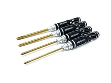 MT Racing 4 Piece "Titan" Precision Metric Phillips Screw Driver Set MTR1555BK