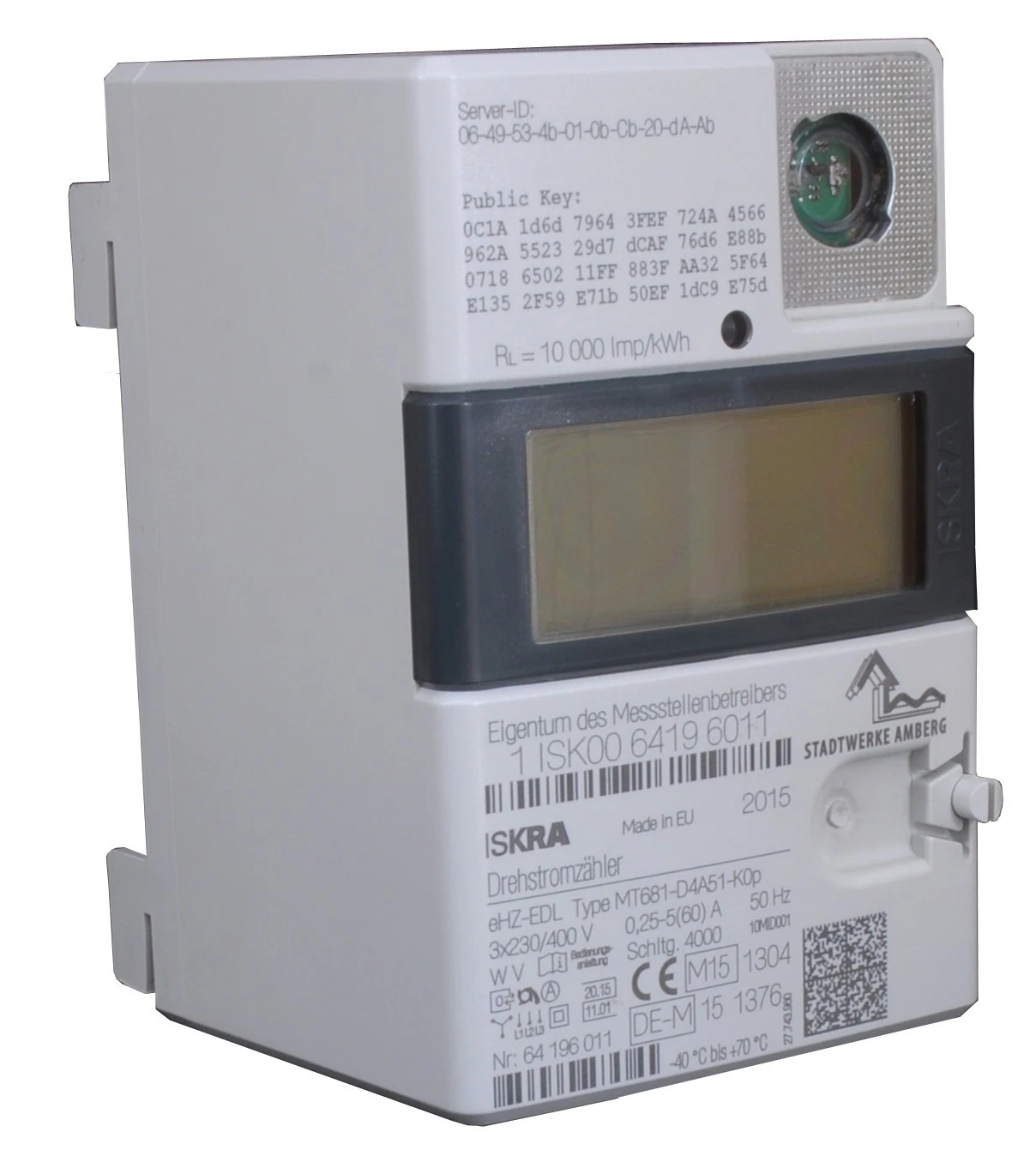 ISKRA MT681-D4A51-K0p eHZ-Drehstromzähler 5/60 A – PIN-frei ISKRA MT681-D4A51-K0p eHZ-Drehstromzähler 5/60 A – PIN-frei