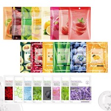 22PCS Facial Mask,Moisturizing Face Mask Sheets Set,Hydrating