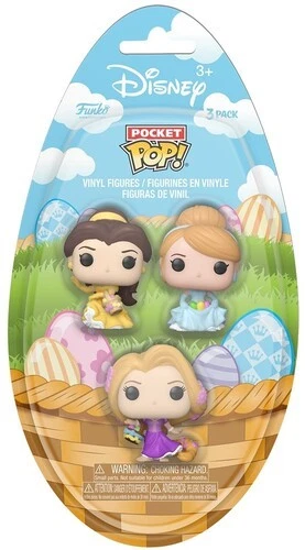 FUNKO Pocket POP!: Easter 3-Pack - Disney Princess Belle, Cinderella, Rapunzel [