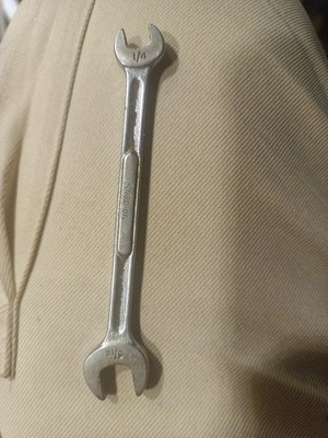 Vtg Snap On VS810 1/4'' x 5/16'' Double Open Ended Wrench