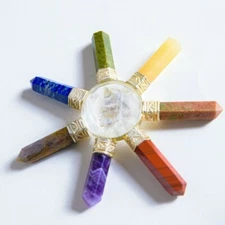 7 Chakra Pyramid Energy Generator - Lapis Lazuli Amethyst Jasper - Metaphysical