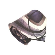 J. Garcia Necktie Gray Swirl Pattern Silk Neck Tie