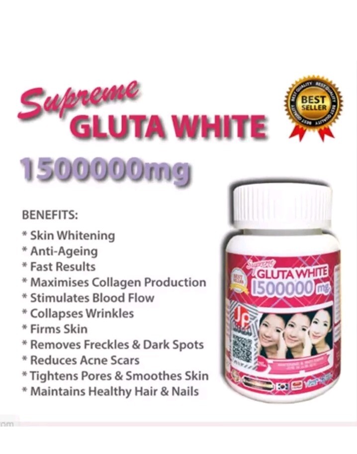 Supreme Gluta White Glutathione Acorbic Vitamin C Fresh Herb Antioxidant  Set4Pcs