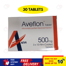 1 X Aveflon 500mg 30's Treatment of Hemorrhoids  Piles FREE SHIP
