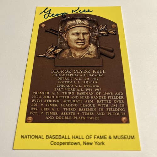 George Kell National Baseball Hall of Fame Signed AUTO Postcard - Not Certified - Picture 1 of 5