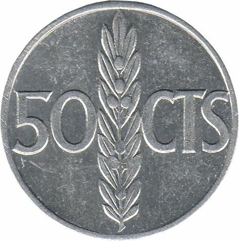 Spain 50 Centimos - Francisco Franco Coin KM795 1966 Fair