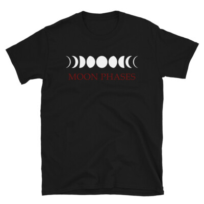 Lunar Moon Phases Waxing Waning New Full Moon Men's Short-Sleeve T-Shirt