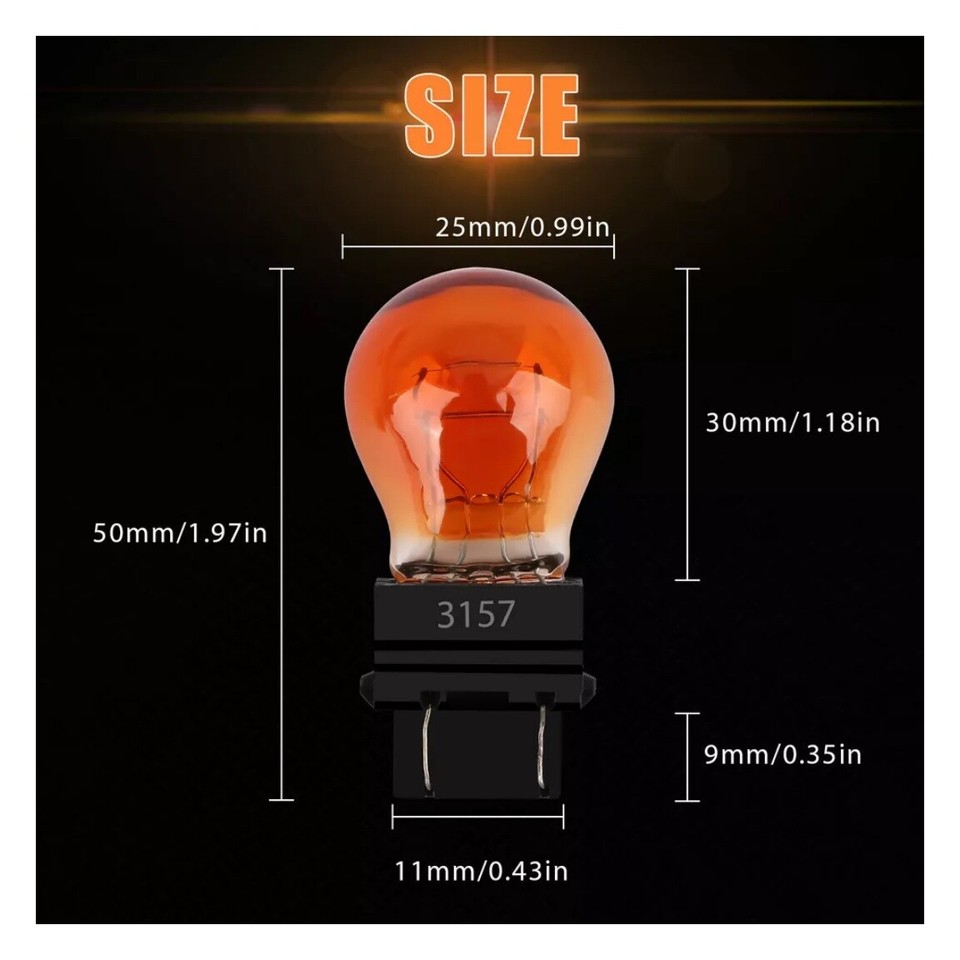 AUXITO Yellow Amber 3157 DR LED Turn Signal Parking Light Canbus - Foto 3