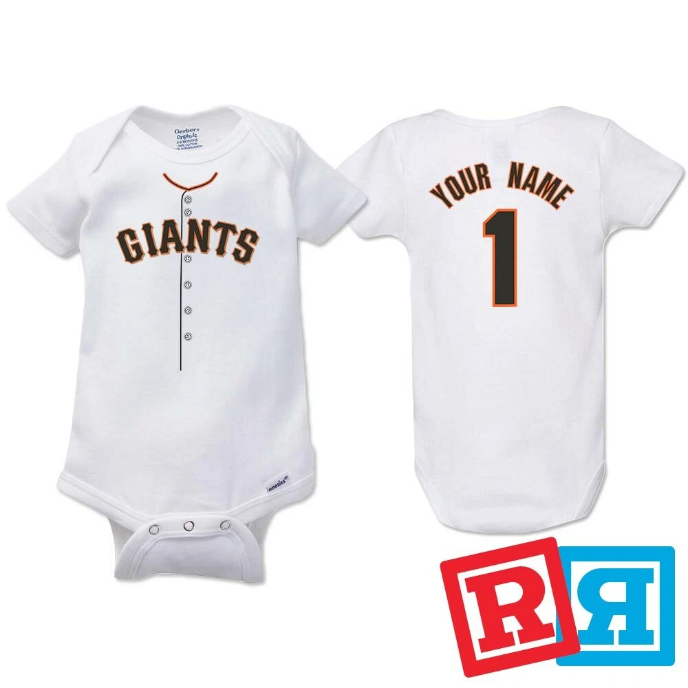 SF Giants Personalized Jersey Onesie